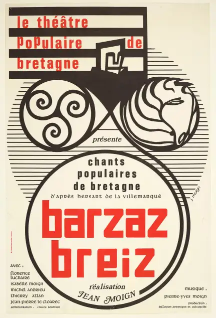 Le théâtre populaire de bretagne présente chants populaires de bretagne : barzaz breiz