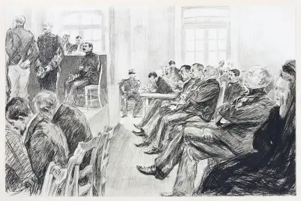 Procès de Rennes - Salle du Conseil de Guerre ""