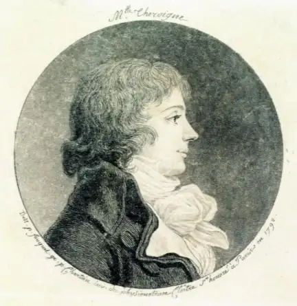 Portrait gravé de Théroigne de Méricourt, par Jean Fouquet, 1792. Musée Carnavalet, Paris. Marque du domaine public