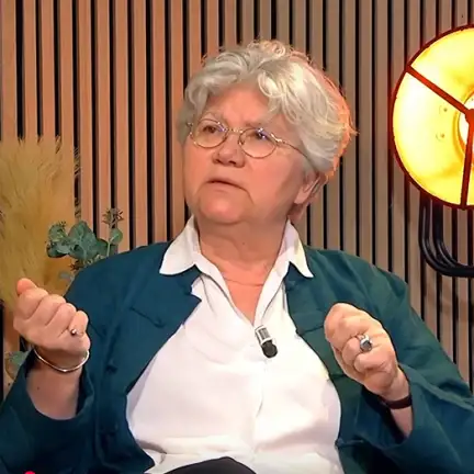 Dominique Méda sur le plateau de TVR