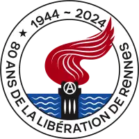 pastille avec la flamme de la libération